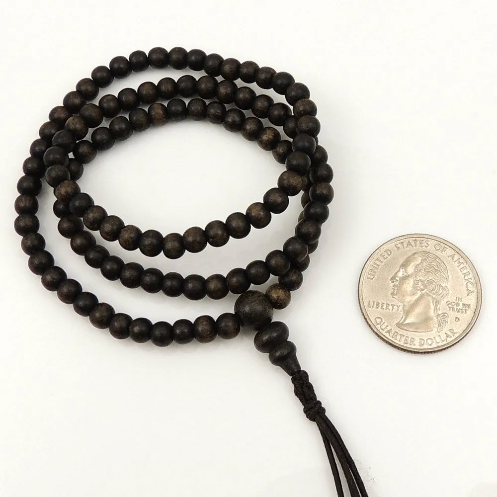 Agarwood 108 Beads 5mm Vietnamese Agarwood/ Eaglewood/ Gaharu Men Women Stretchable Mala Bracelet/Necklace DiyNotion AW006 土沉香