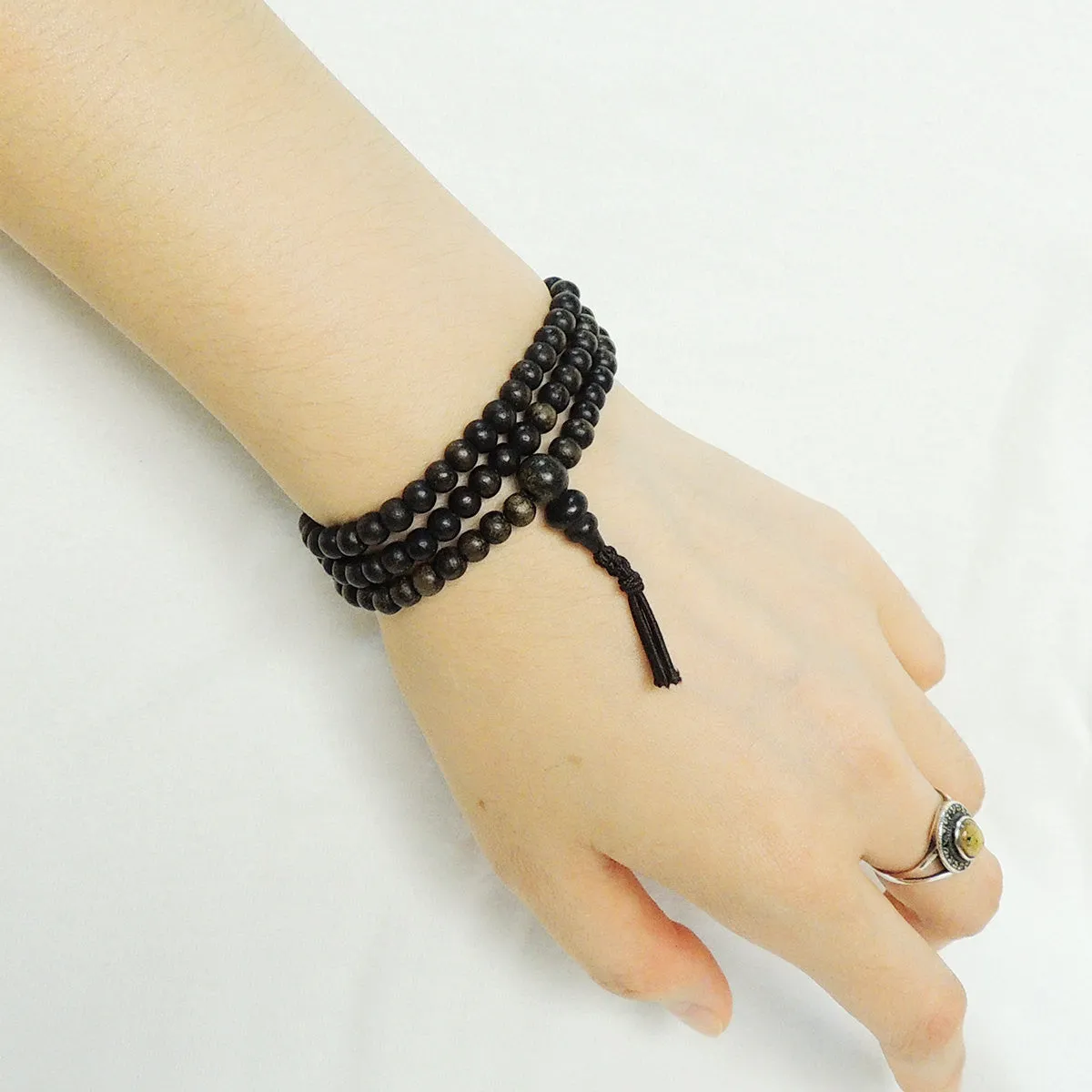 Agarwood 108 Beads 5mm Vietnamese Agarwood/ Eaglewood/ Gaharu Men Women Stretchable Mala Bracelet/Necklace DiyNotion AW006 土沉香