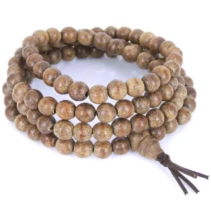 Agarwood 108 Beads 6.5mm Vietnamese Agarwood/ Eaglewood/ Gaharu Men Women Stretchable Mala Wrap Bracelet/Necklace DiyNotion AW004 白沙沉香