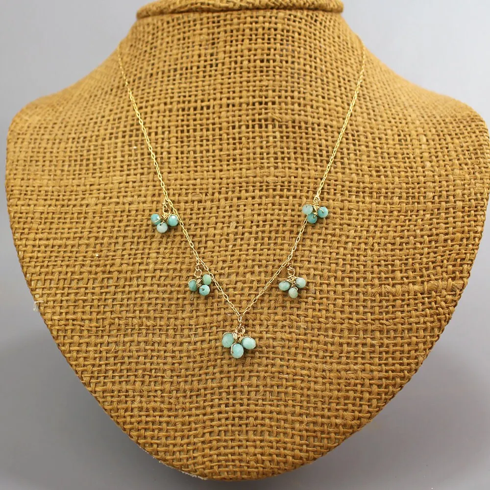 Amazonite Cluster Necklace