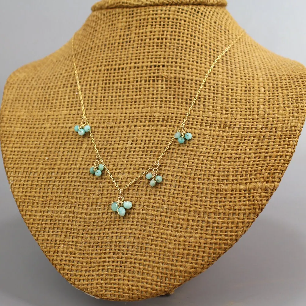 Amazonite Cluster Necklace