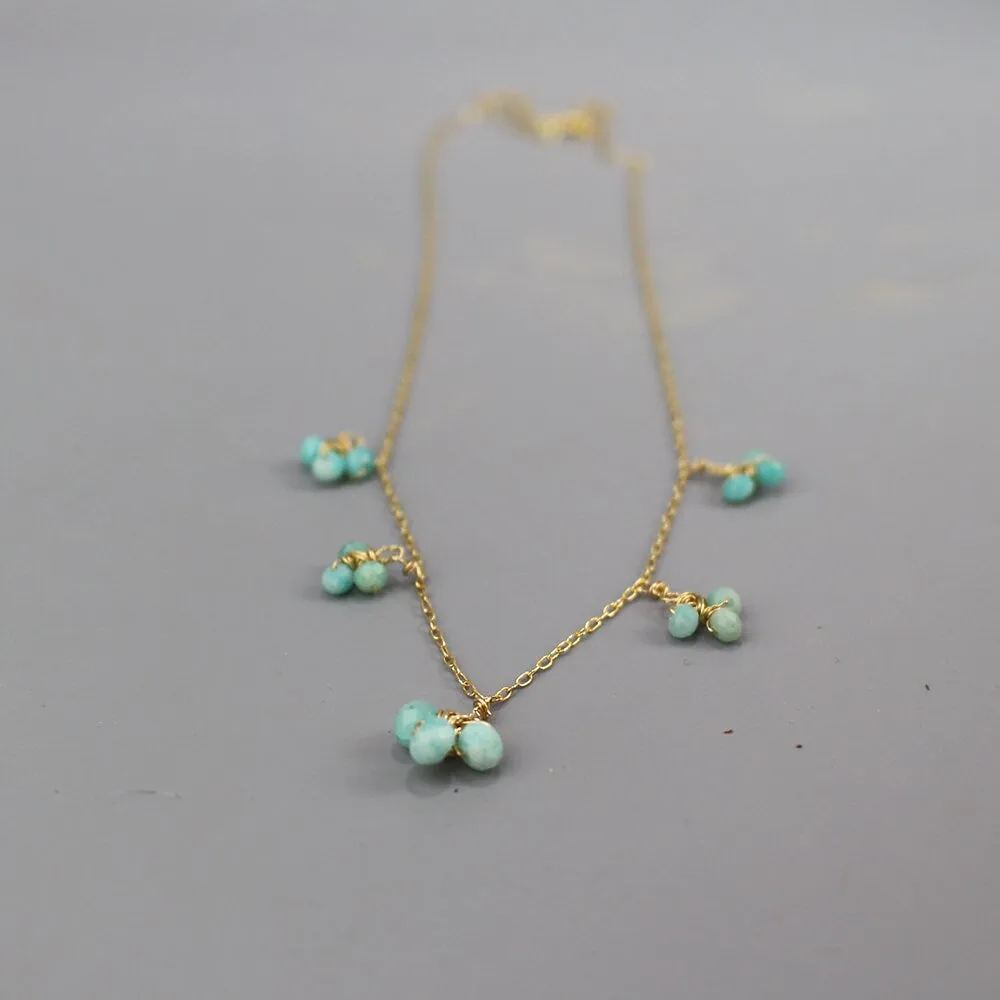 Amazonite Cluster Necklace