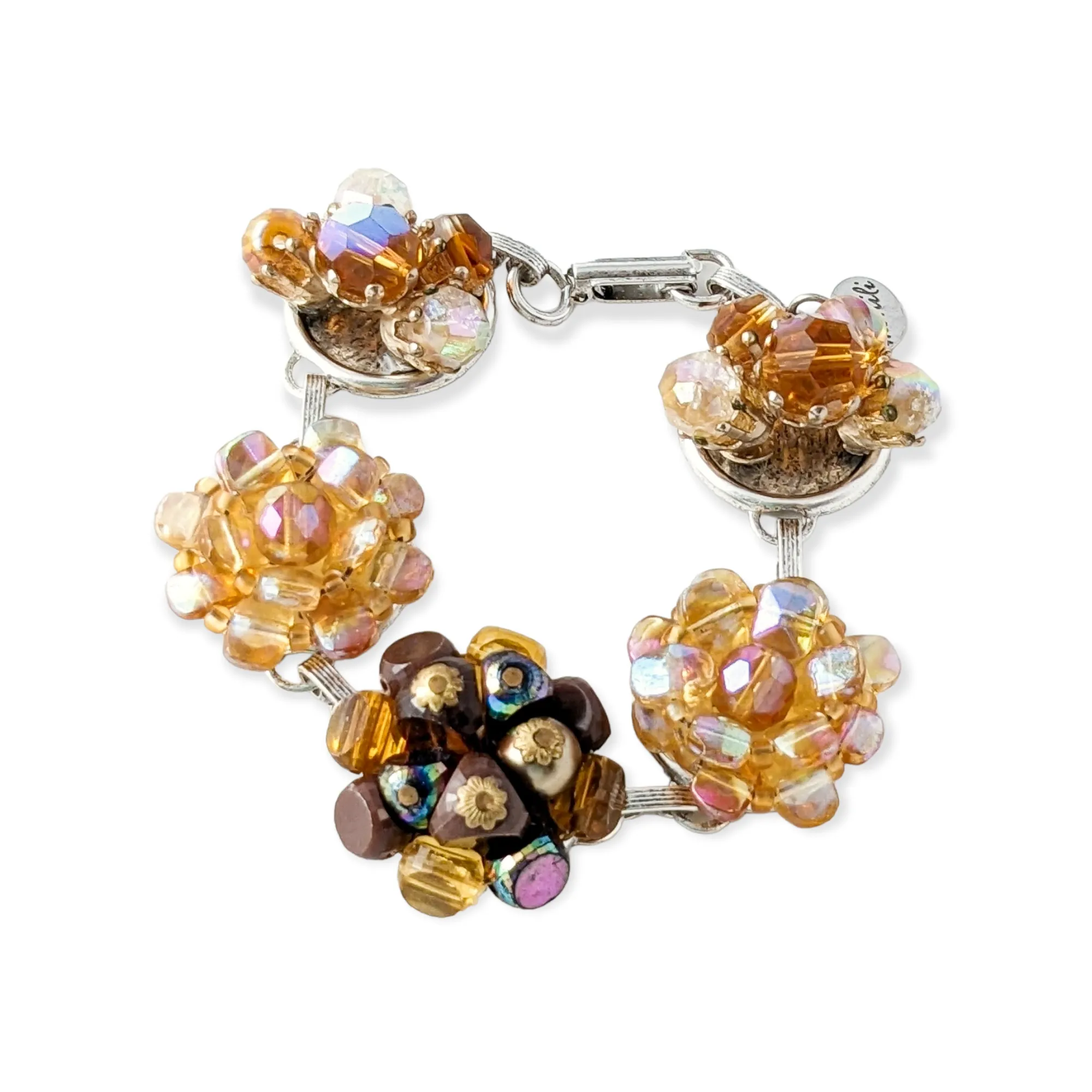 Amber Waves Vintage Cluster Bracelet