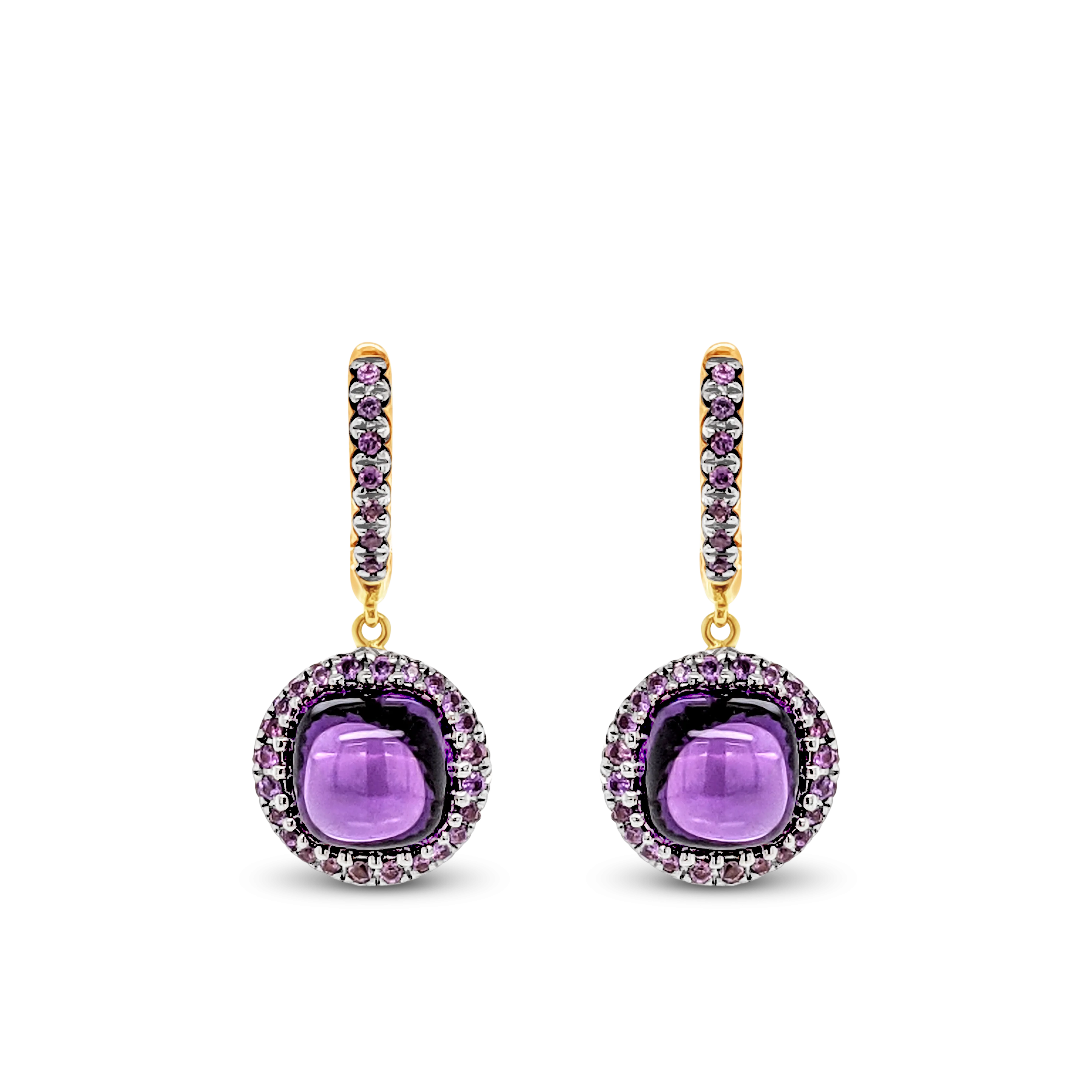 Amethyst & Purple Sapphire Earrings