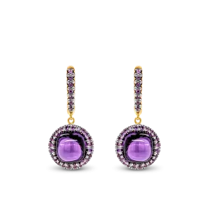Amethyst & Purple Sapphire Earrings
