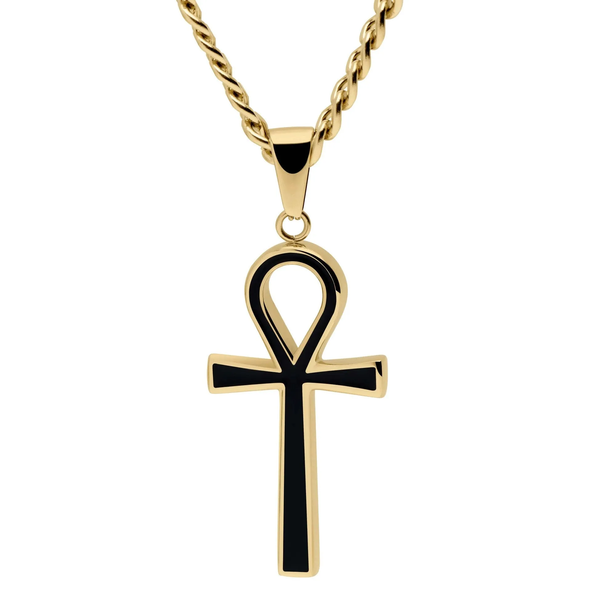 Ankh Curb Chain Necklace