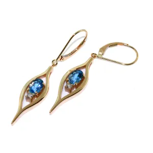 Aquamarine and Diamond Drops