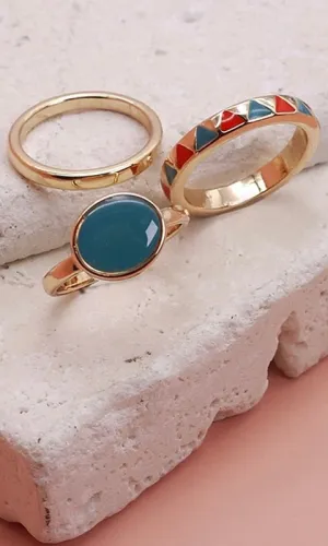 Aztec Ring Set