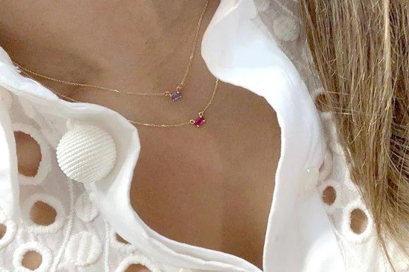 Birthstone & Gold Necklaces Prisma Collection