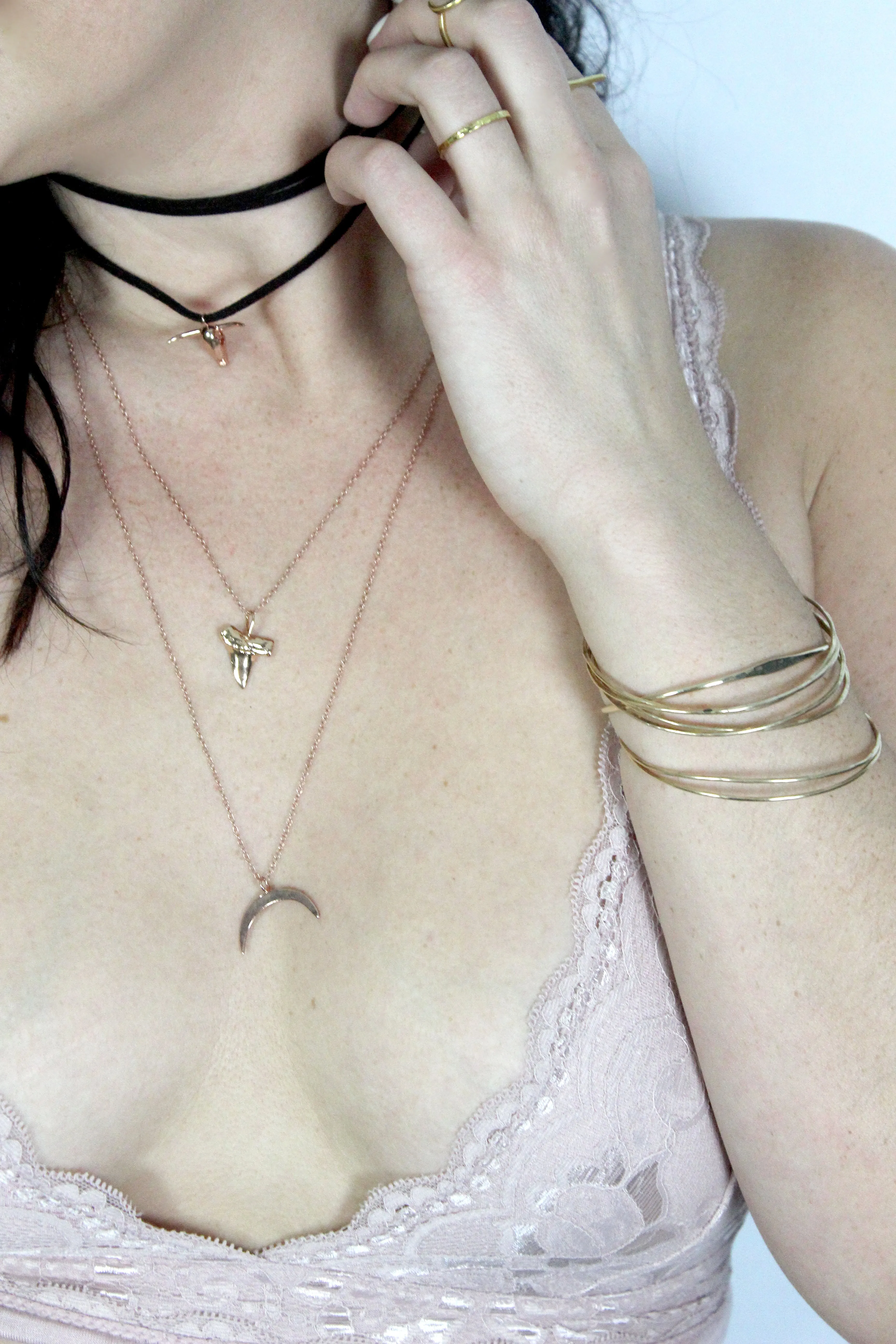 Bite Me // Shark Tooth Necklace, Gold, Sterling Silver, Rose Gold, Animal Friendly // BH-N018