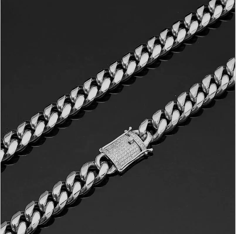 Bling Master Luxurious 925 CZ Cuban Chain - Dazzling Statement Accessory