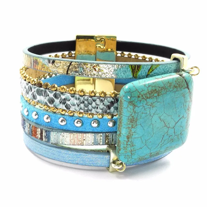 Blue turquoise bracelet