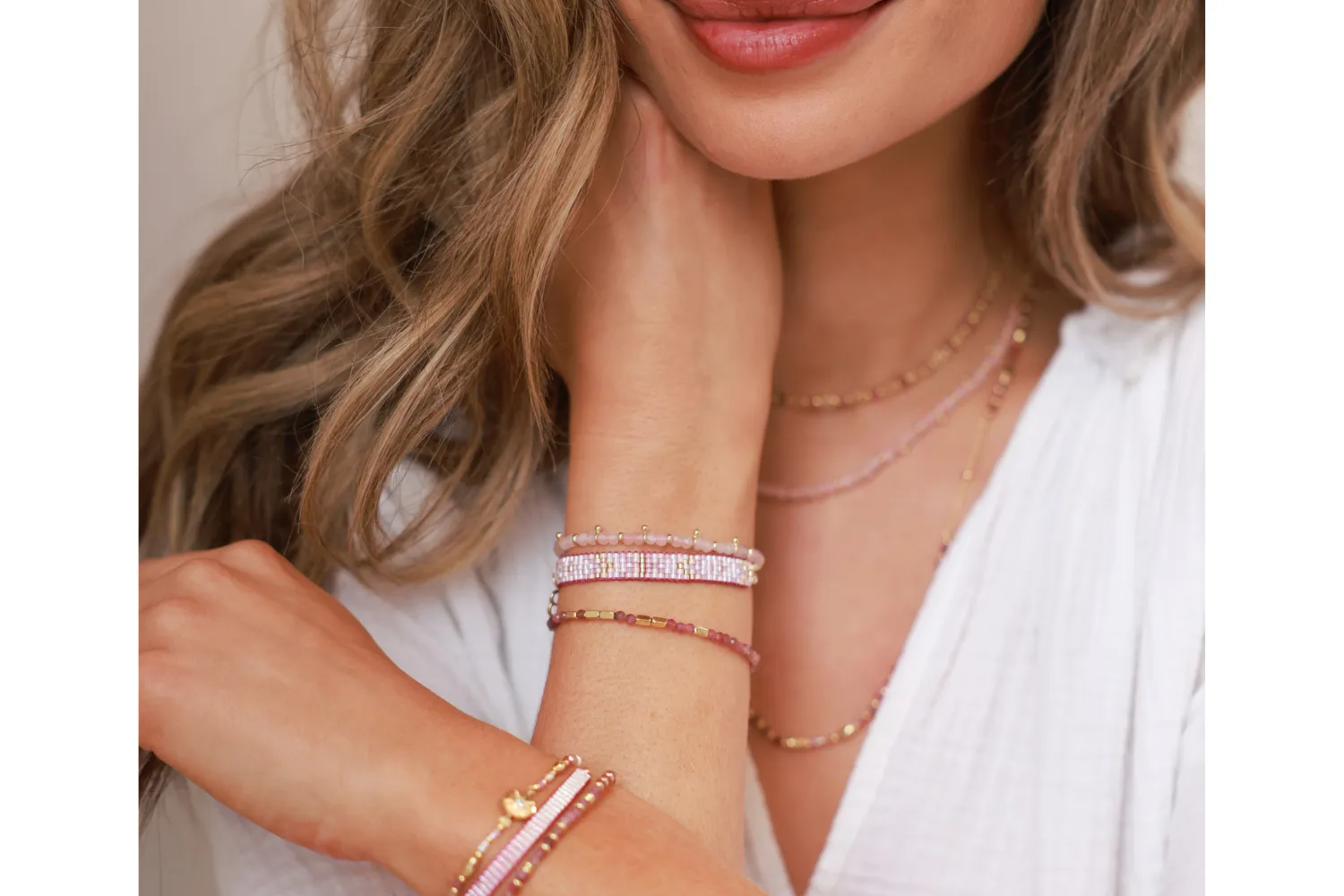 Blush Pink Bracelet Stack