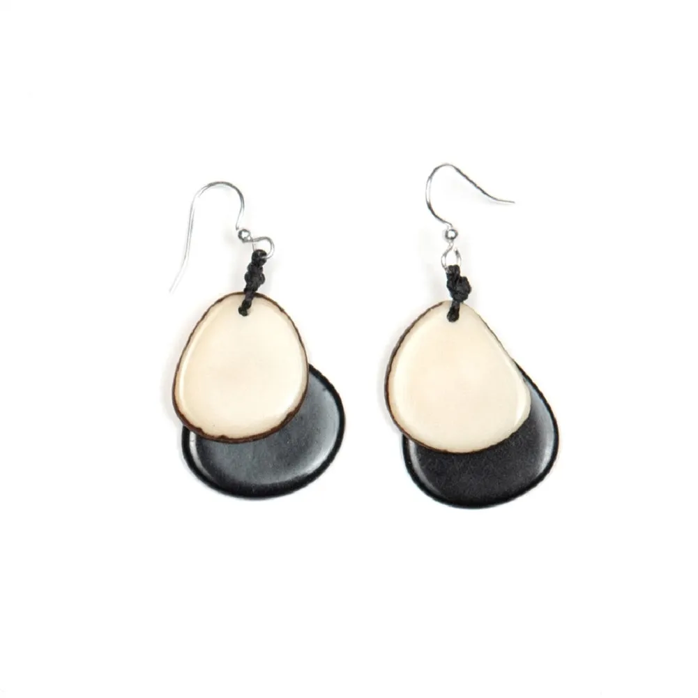 Bohemian Drop Dangle Earring for Women/Dangling Small Lightweight Pendant Earring with Turquoise,Pink,Ivory,or Black Pendants and Sustainable EarRing