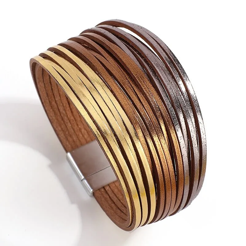 Boho Multilayer Mint Leather Bracelet