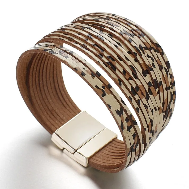 Boho Multilayer Mint Leather Bracelet