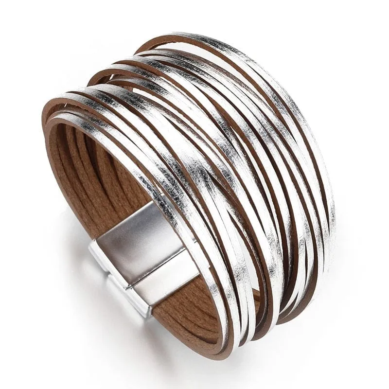 Boho Multilayer Mint Leather Bracelet