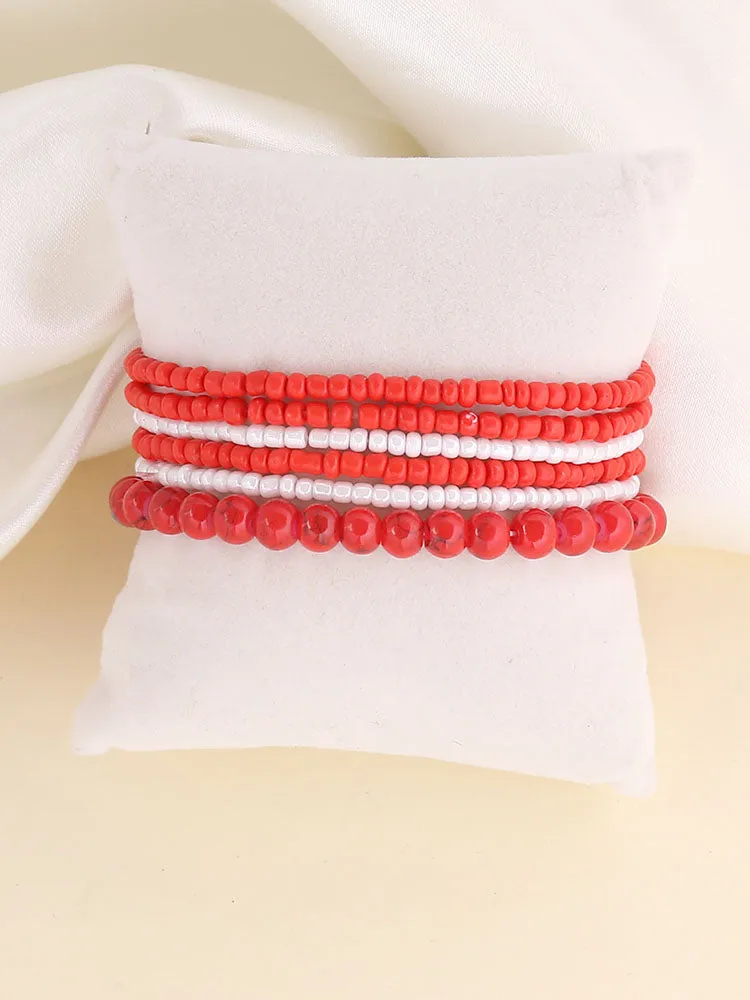 Boho Multilayer Multicolor Beads Bracelets Sets