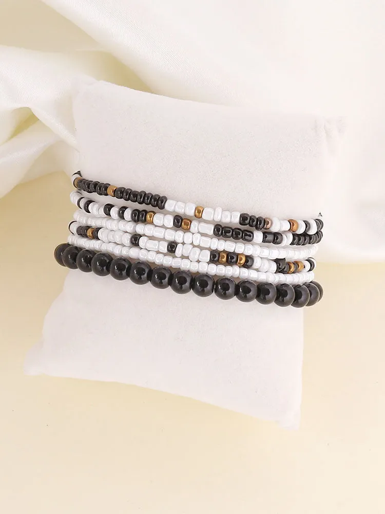Boho Multilayer Multicolor Beads Bracelets Sets
