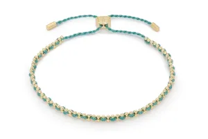 Braid Teal Gold Bracelet