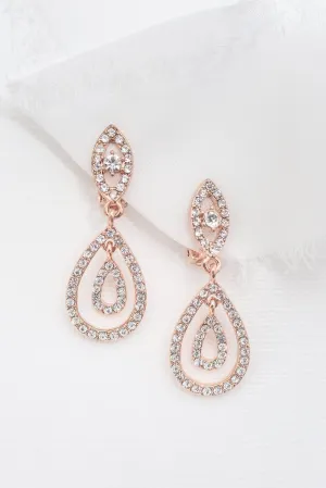 Bridget Crystal Clip On Earrings