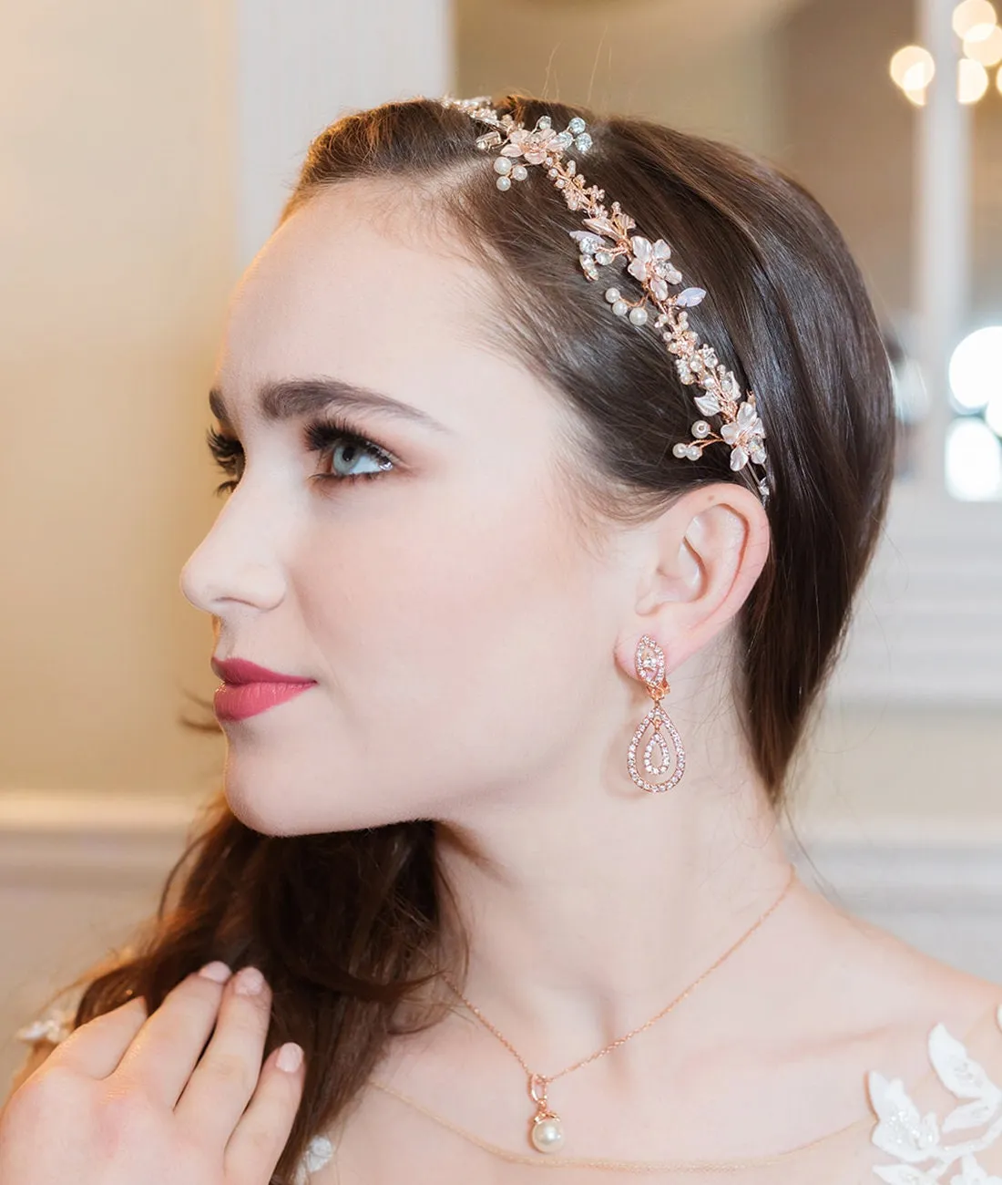 Bridget Crystal Clip On Earrings