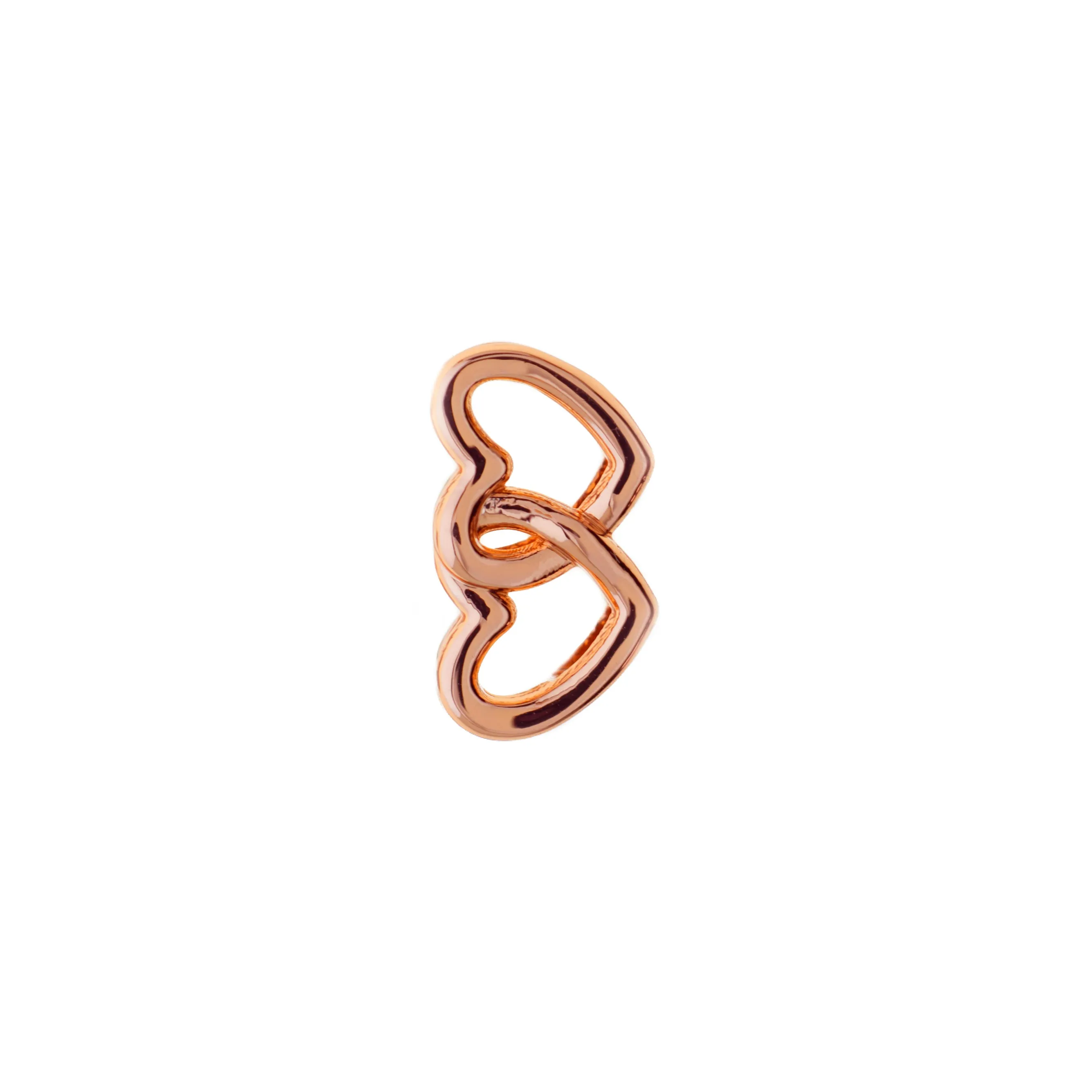 Buckle Up Silver Double Heart Charm