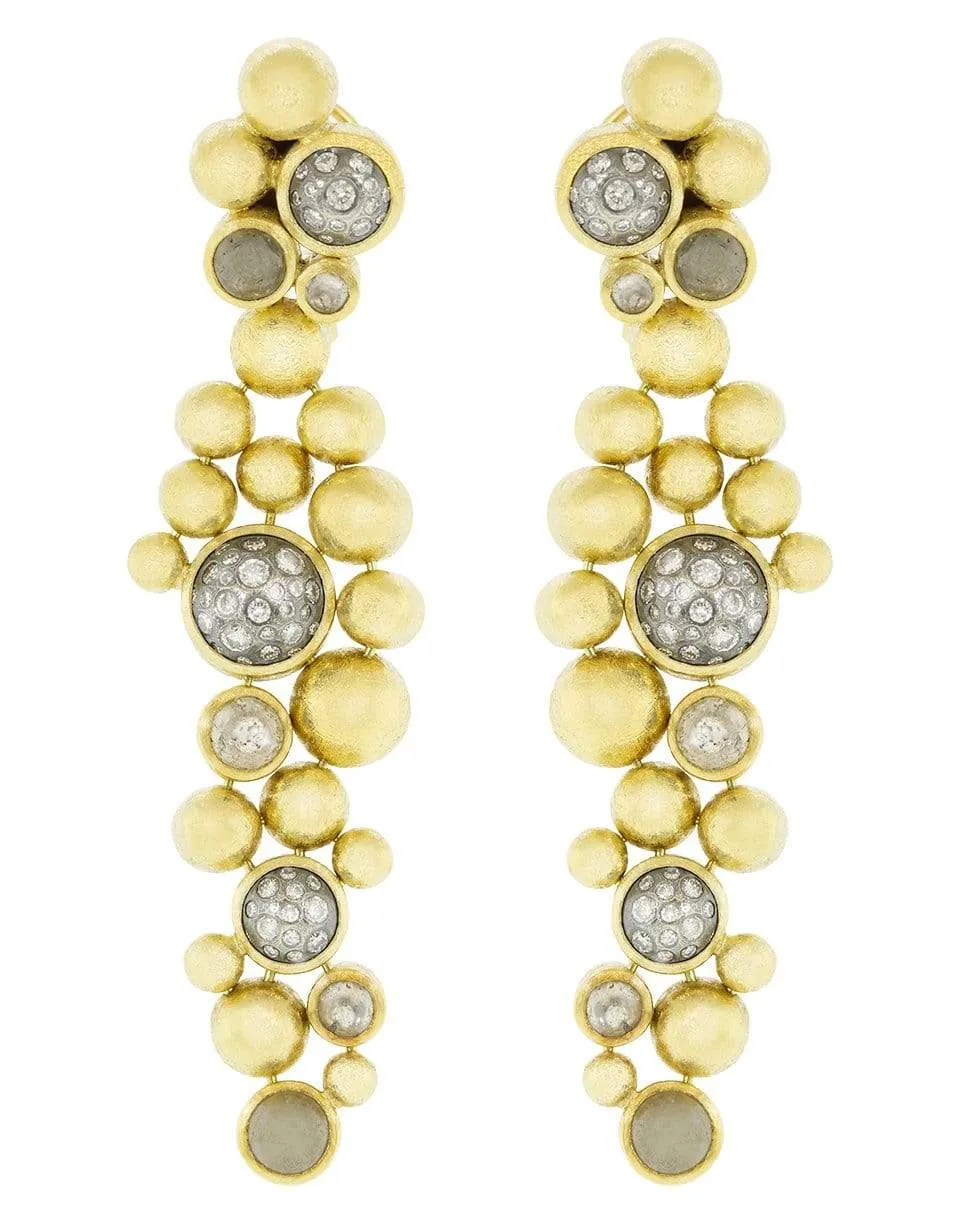 Cabochon Diamond Earrings
