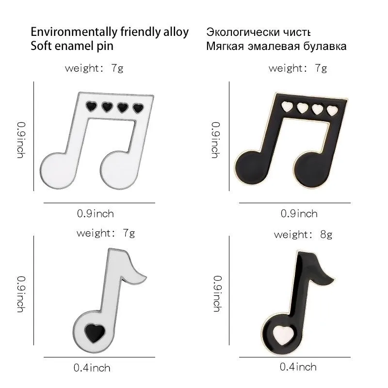 Cartoon Style Retro Guitar Notes Alloy Stamping Stoving Varnish Plating Kid's Brooches