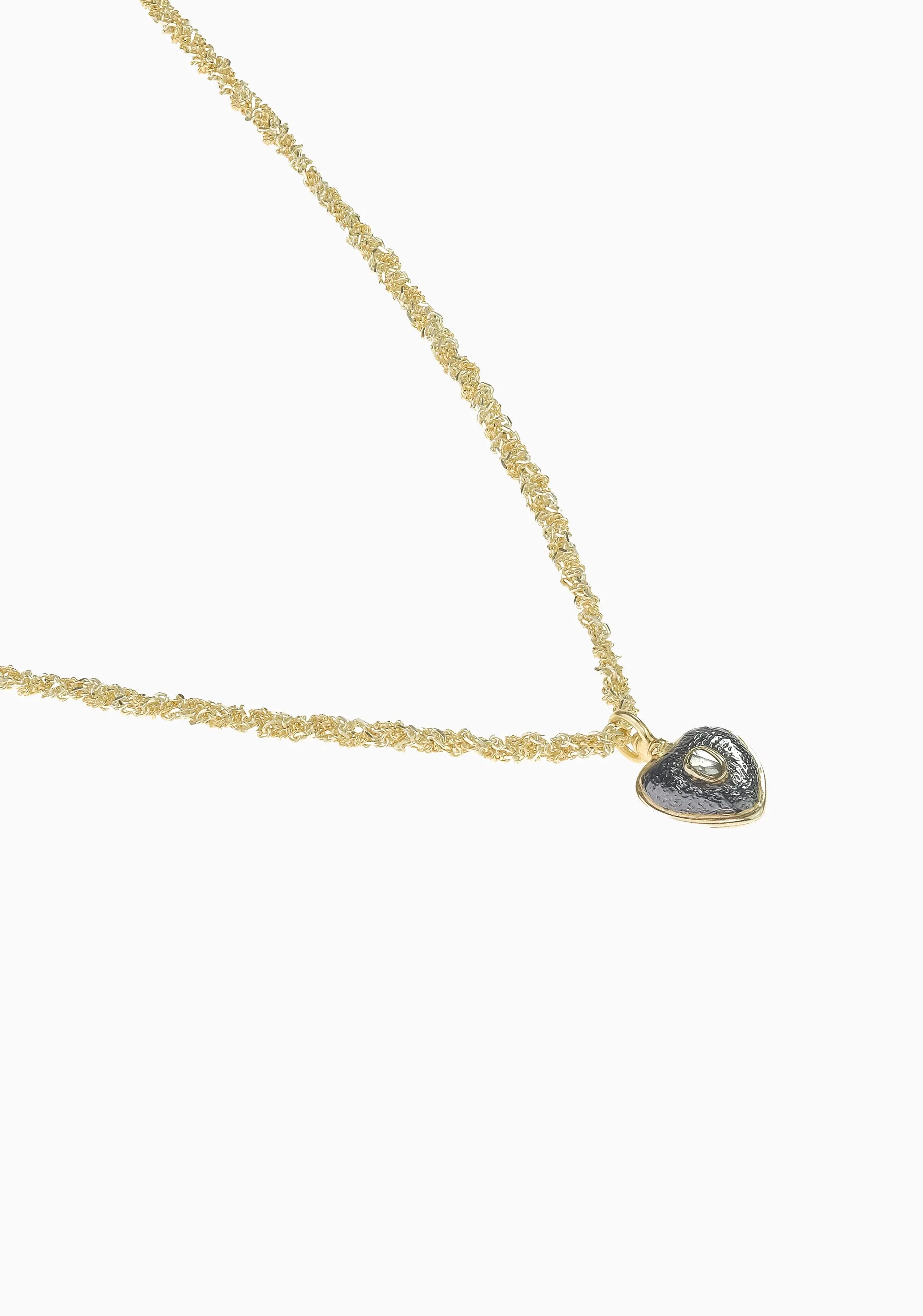 Chain Heart Pendant Necklace_Gold