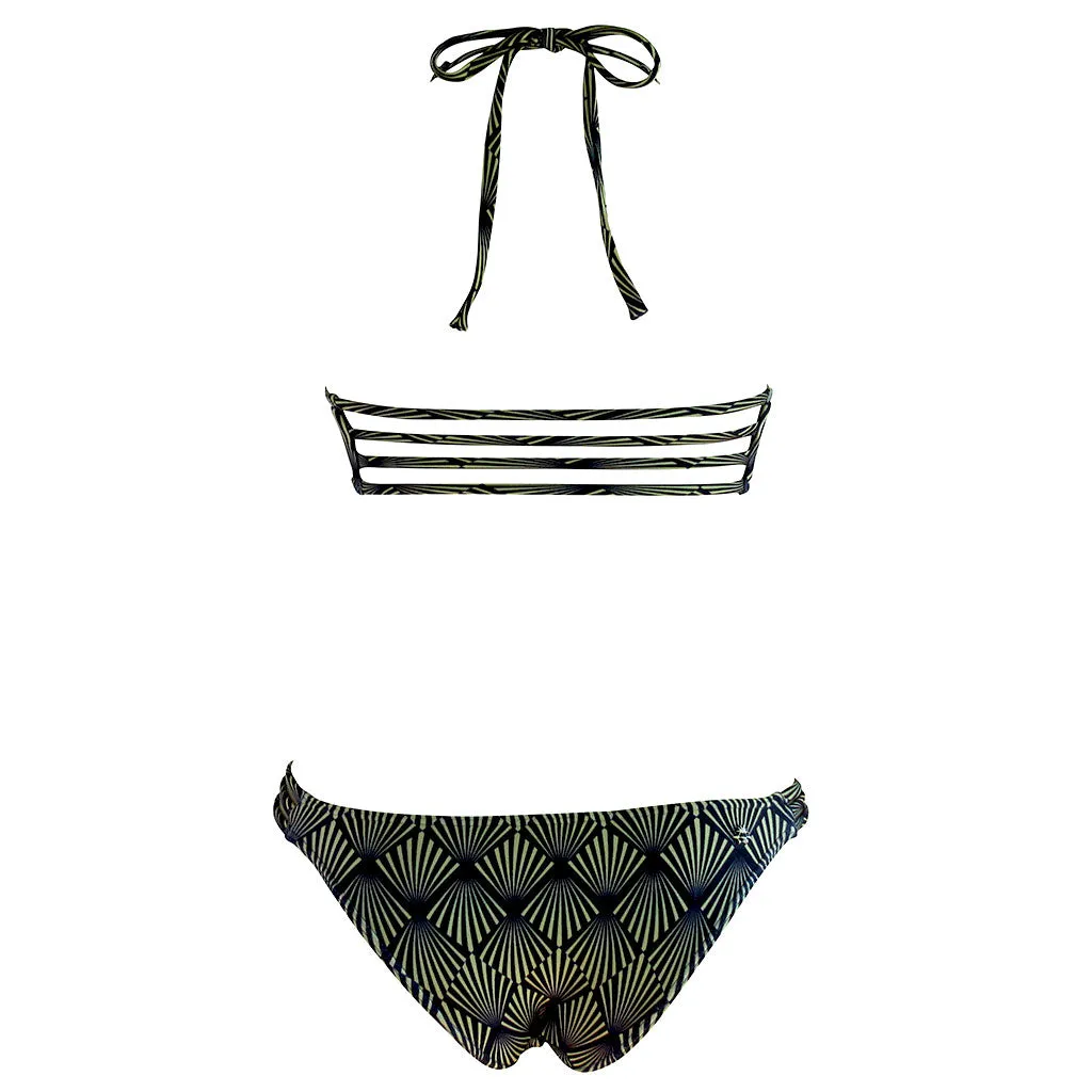 Cia Maritima Deco Print Monokini  - Navy & Yellow