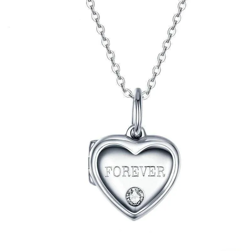 Classic Heart Shaped Photo Necklace