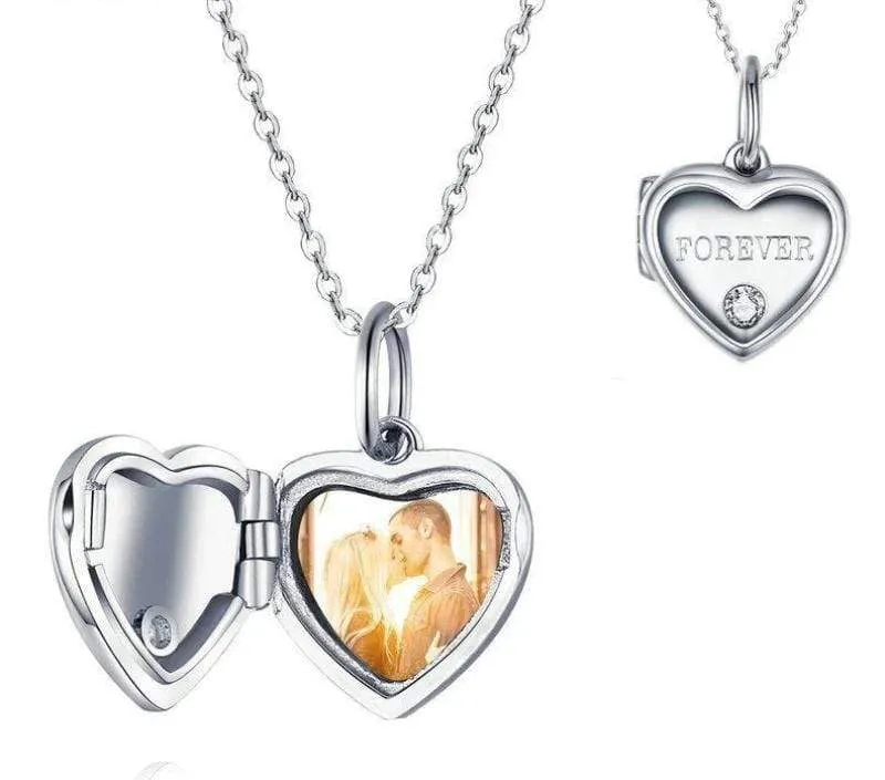 Classic Heart Shaped Photo Necklace