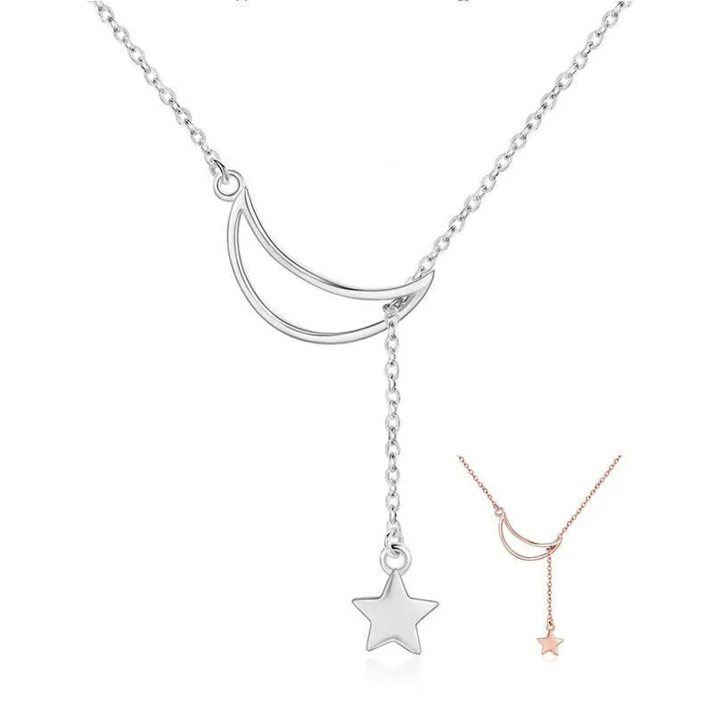 Classic Moon And Star Necklace