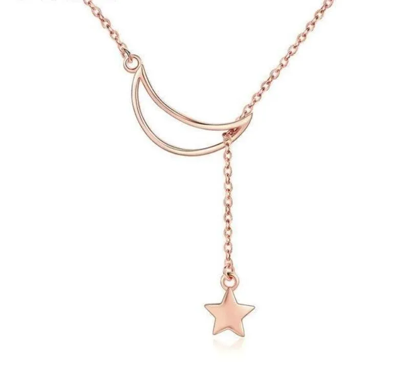Classic Moon And Star Necklace