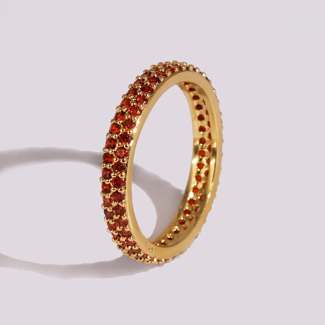 Classical Gold Colorful Boho Ring