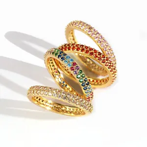 Classical Gold Colorful Boho Ring