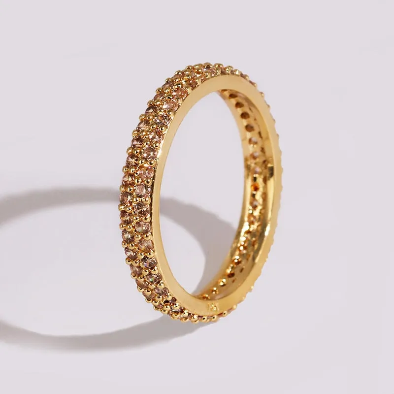 Classical Gold Colorful Boho Ring