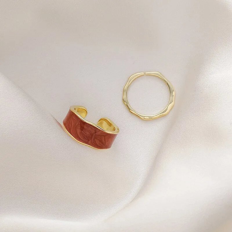 Color Colorful Stylish  Couple Party Adjustable Ring