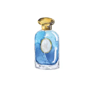 Colorful Blue Perfume Bottle
