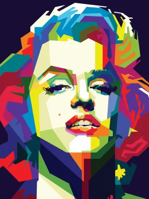 Colorful Fan Art Marilyn Pop Art