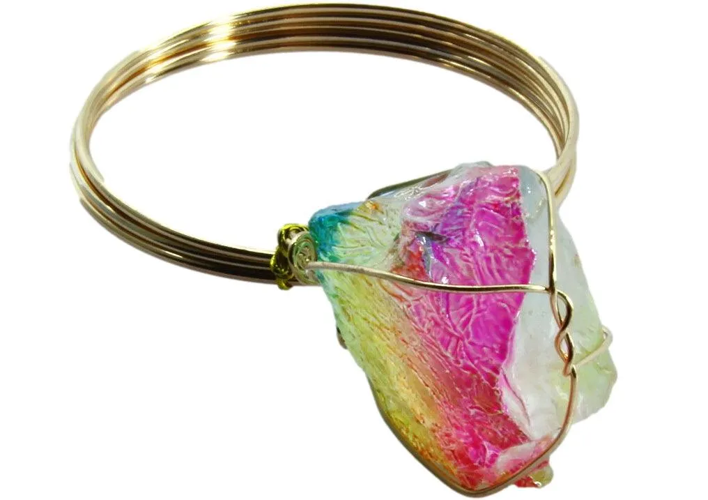 Colorful Natural Stone Napkin Rings (Set/8)