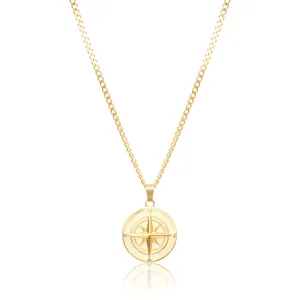Compass Pendant Necklace - Silver / Gold