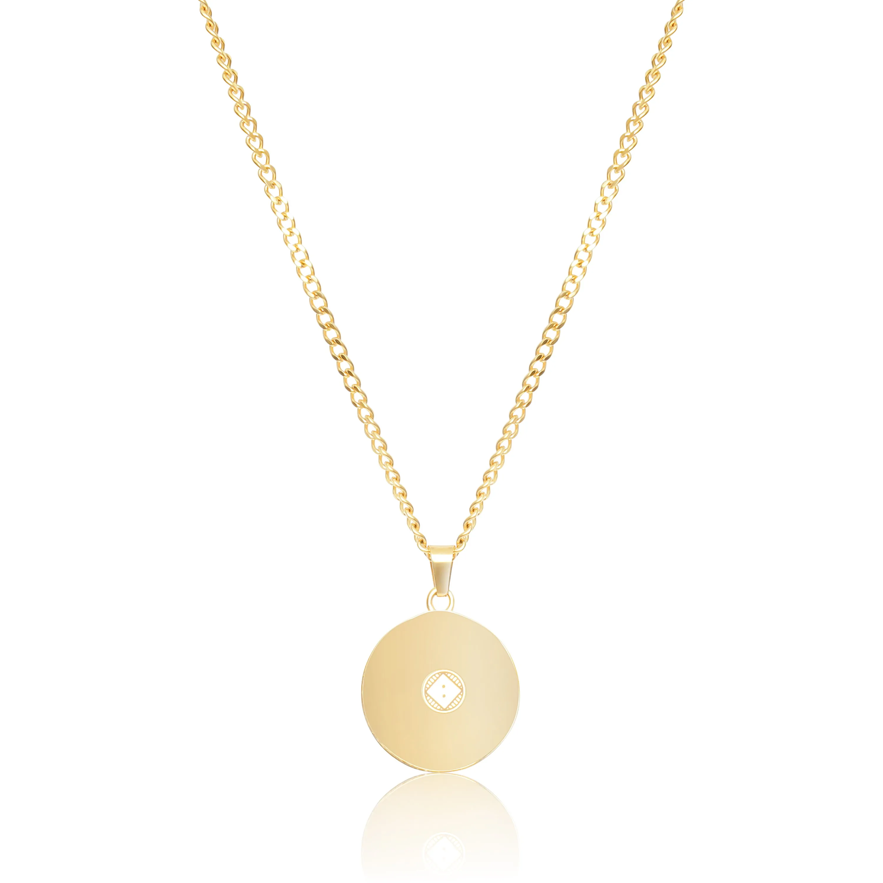 Compass Pendant Necklace - Silver / Gold