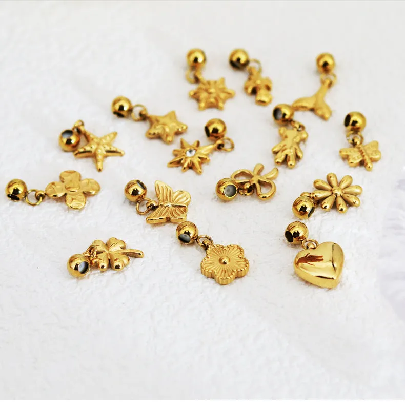 Custom Jewelry Charms 3D Pattern Birthstone Bracelet Letter Necklace