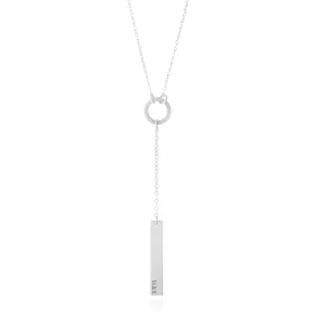 Customized Couple's Initial Lariat Necklace