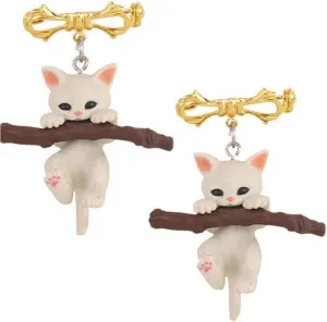 Cute Cat Brooches Alloy Animal Brooch Pins Jewellery Coat Dress Blouse Scarf Decoration Accessories for Women Ladies Girls