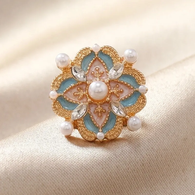 Cute Retro Pin Flower Alloy Enamel Unisex Brooches