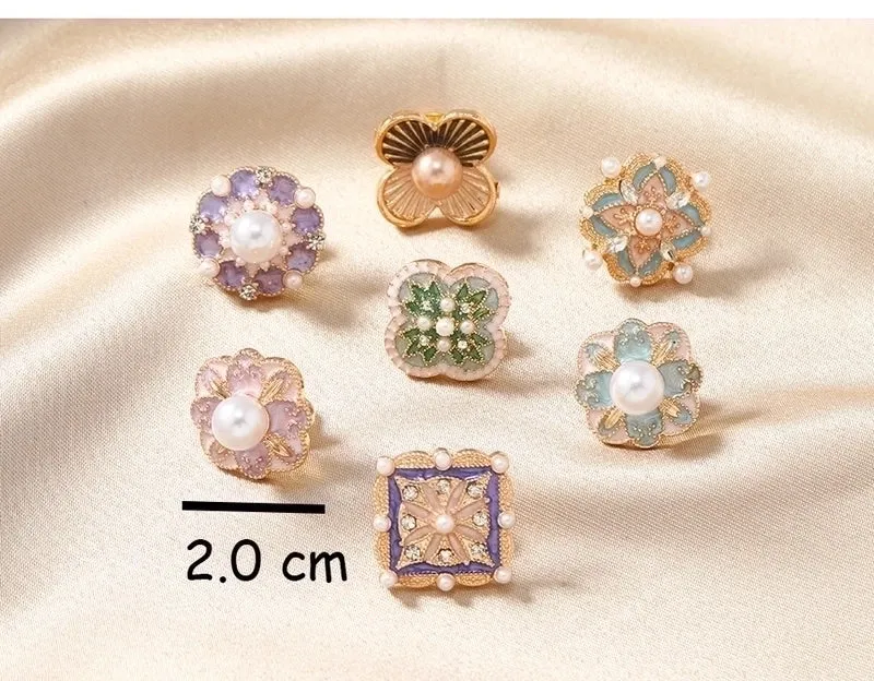 Cute Retro Pin Flower Alloy Enamel Unisex Brooches