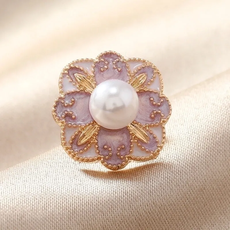 Cute Retro Pin Flower Alloy Enamel Unisex Brooches
